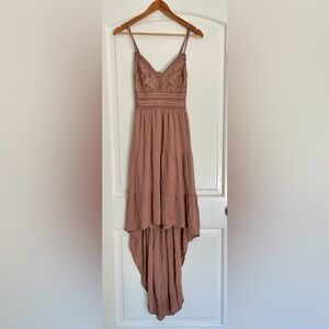 Streetwear Society Women’s Tiered Maxi Dress in Dusty Rose